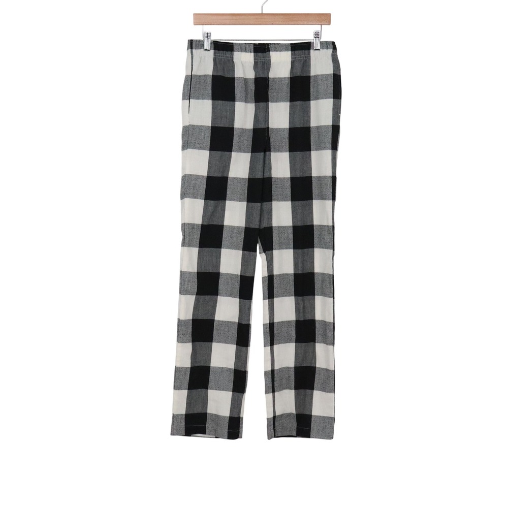 Old Navy Pajama Pants Unisex XXL 18 Match The Fam Black White Plaid Excellent